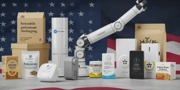 Diverse American-made products symbolizing innovation and economic growth