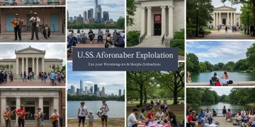 Collage of budget-friendly activities in various U.S. cities