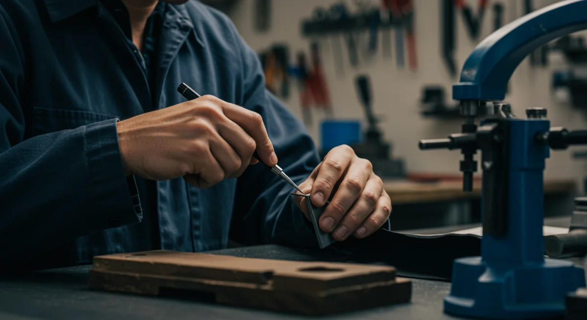 Artisan crafting a high-quality Made in USA product, emphasizing precision and craftsmanship.
