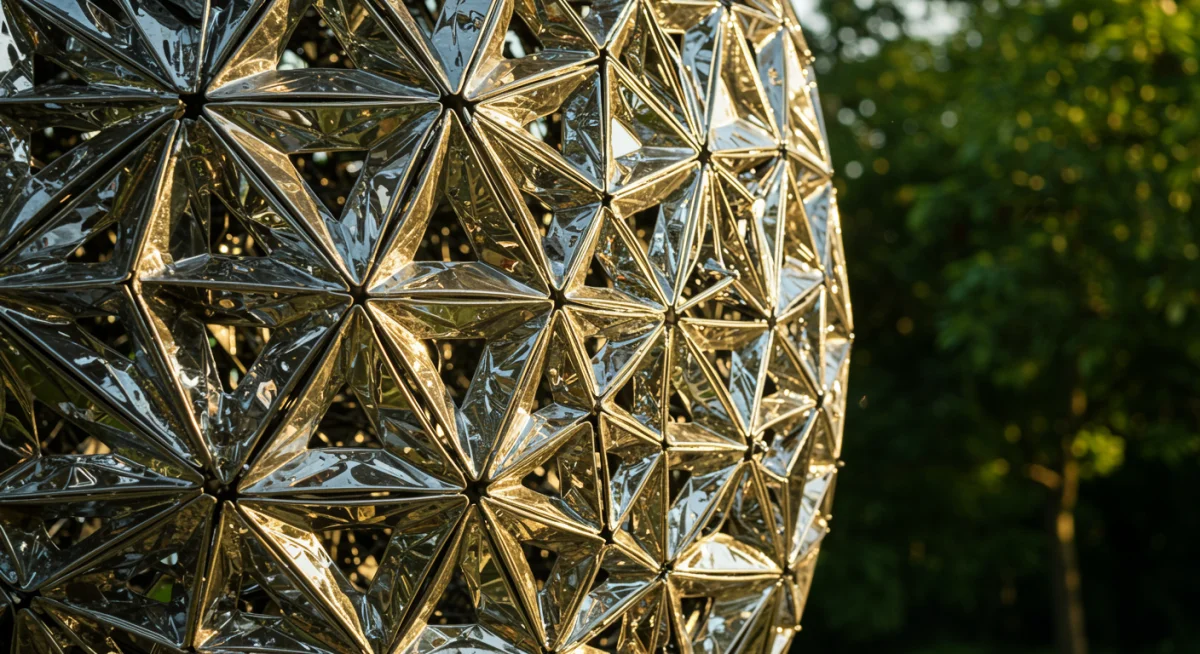 Contemporary public sculpture, recycled materials, urban park art