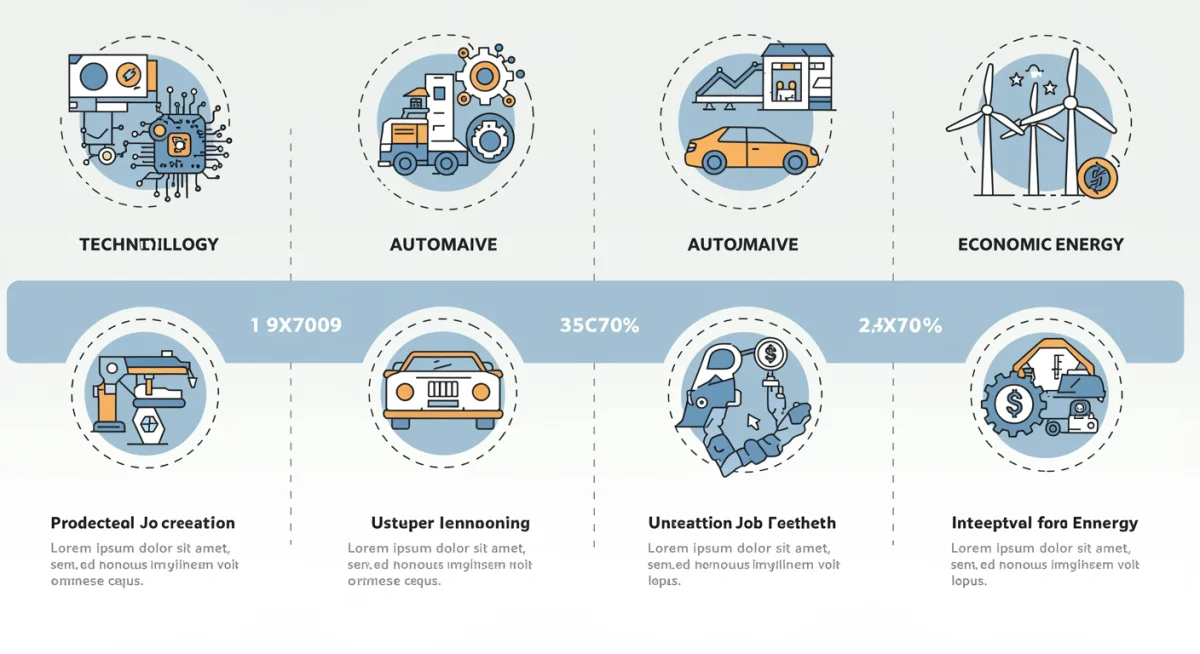 Infographic of key sectors benefiting from US manufacturing incentives