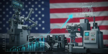 Illustration of US manufacturing growth with incentives