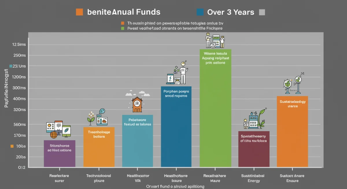 Infographic of consistent 12% annual returns for diverse mutual funds, highlighting stable growth.