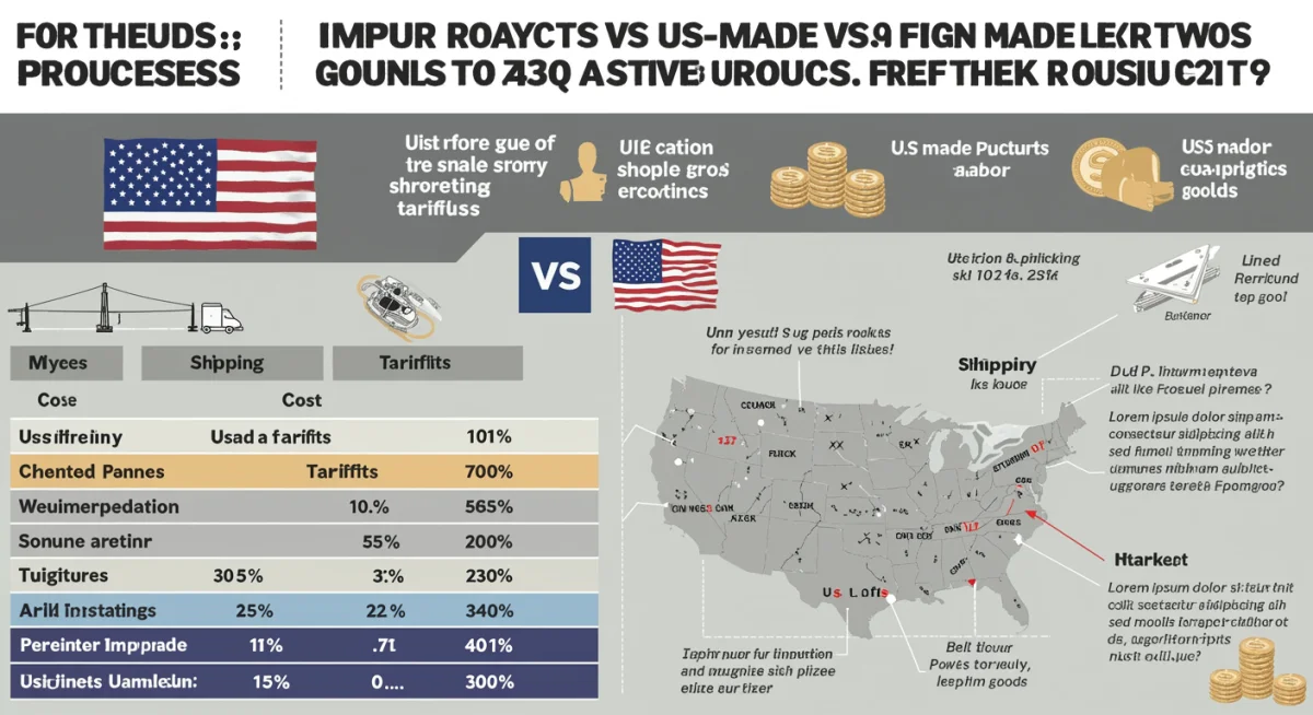 Infographic comparing costs of imported versus US-made products, showing a 10% reduction.