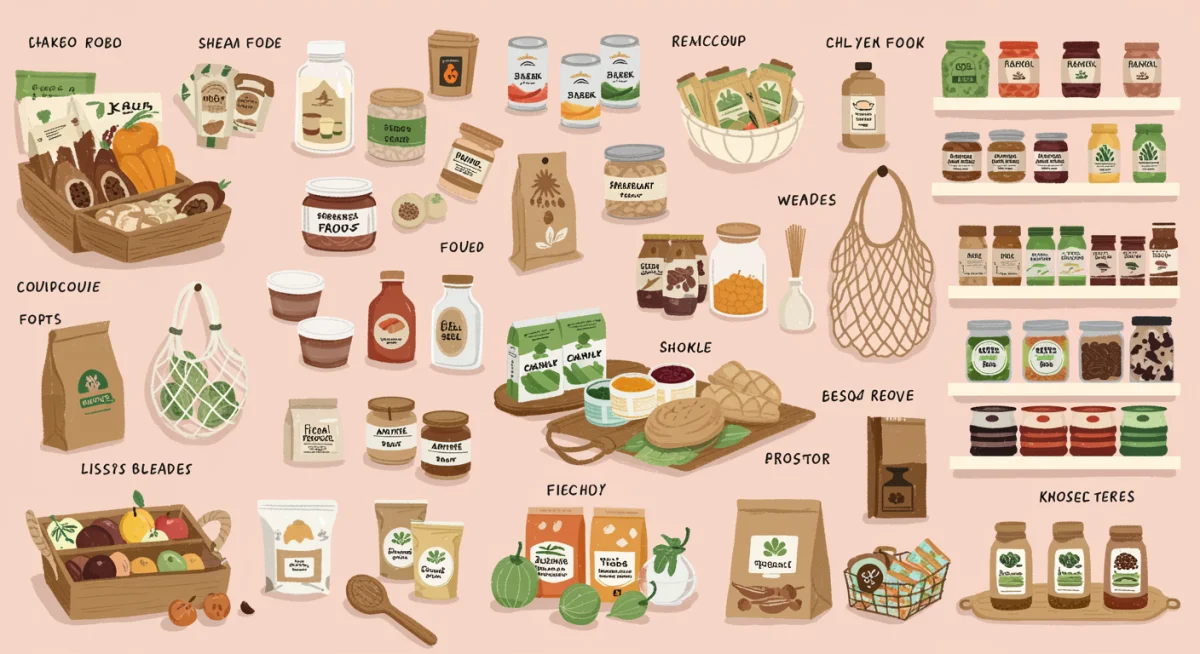 Sustainable and eco-friendly products in retail display